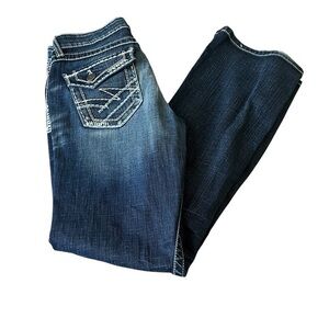 BKE Buckle Sabrina Jr. Womens Blue Stretch Denim Low Rise Size 29 X 31R